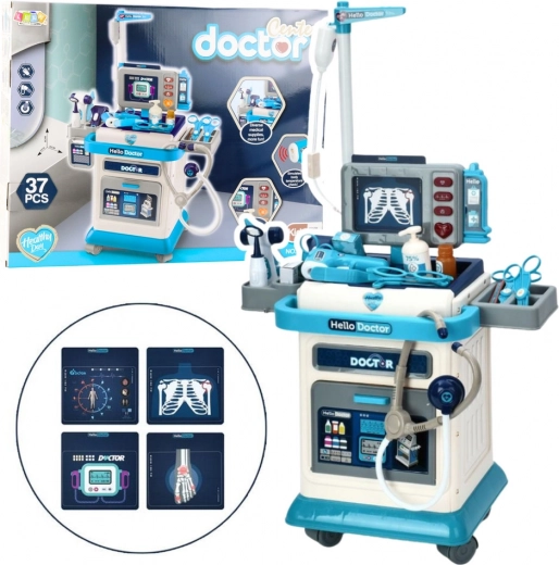 Børnelæge-vogn med lys og lyd, 37 dele