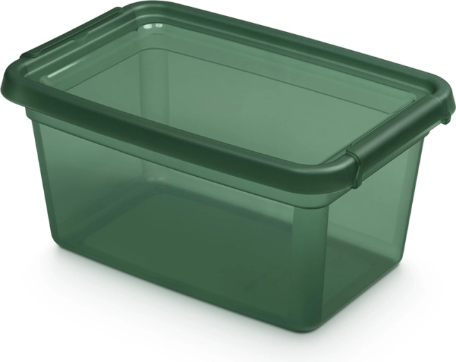 Basestore opbevaringsboks med låg og clips pine 4,5 l