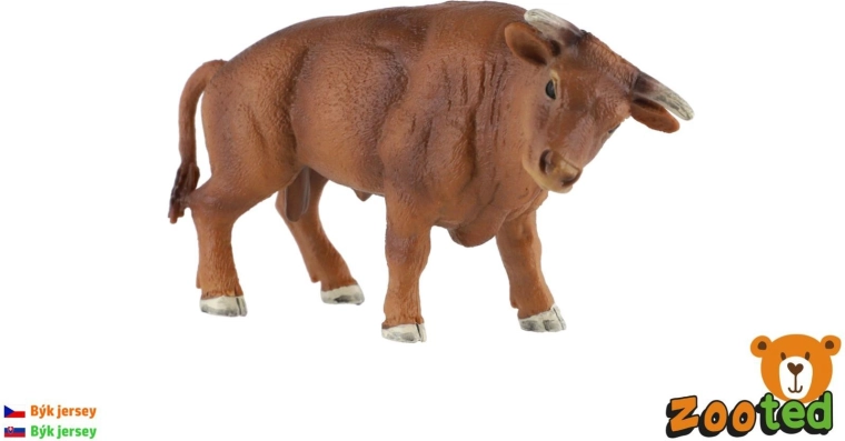 Plastfigur af jerseytyr, 14 cm