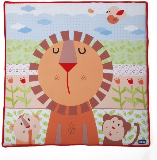 Blødt legetæppe med dyr til sanseudvikling