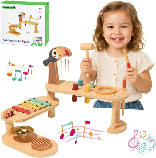 TOOKY TOY lærerig musikbord med tukan