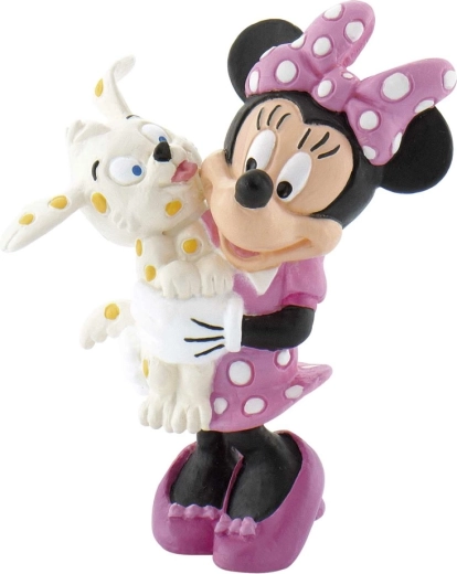 Minnie Mouse med hunden håndmalet figur