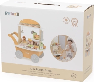 Viga Toys PolarB trævogn med burgerbar
