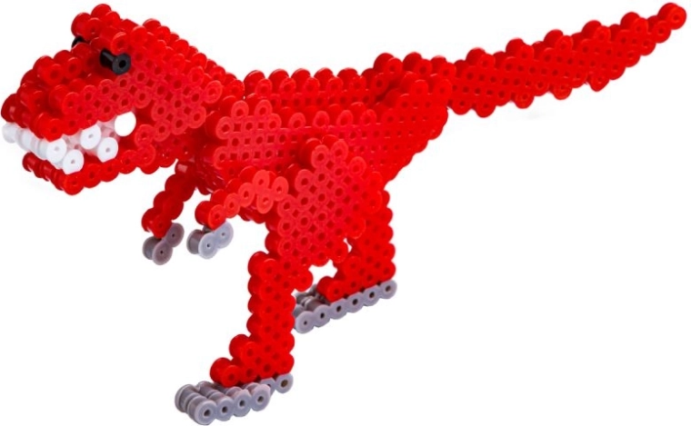 3D-model af T‑Rex lavet af strygeperler