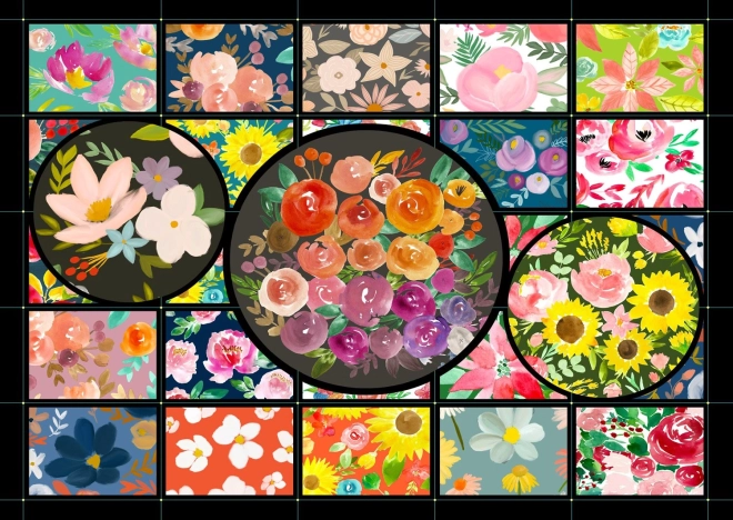 Puslespil Blomsterhave 1000 brikker