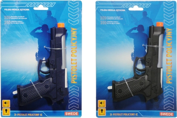 Politipistol med polsk lydmodul – 1 stk.