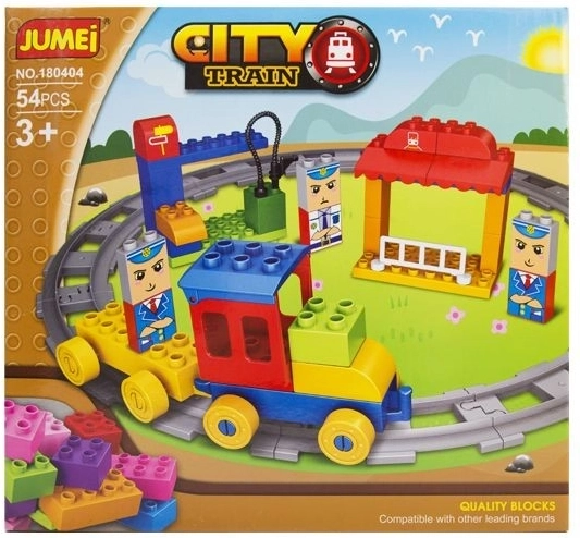 Jumei City byggesæt tog 54 dele 28 × 26 cm - 1 stk.