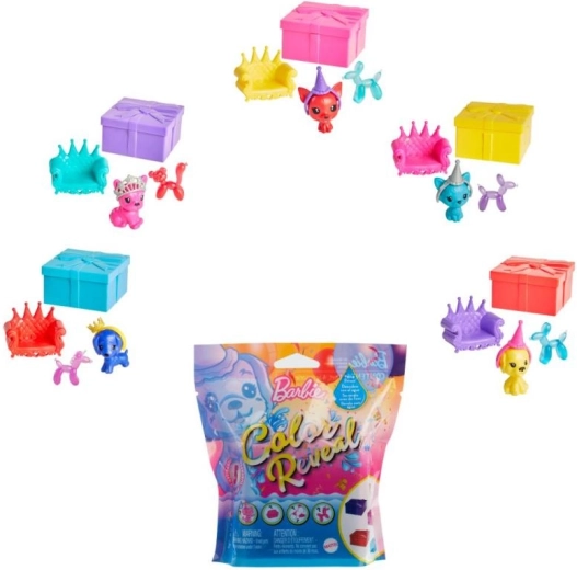 Barbie Color Reveal party-dyr – 1 stk.