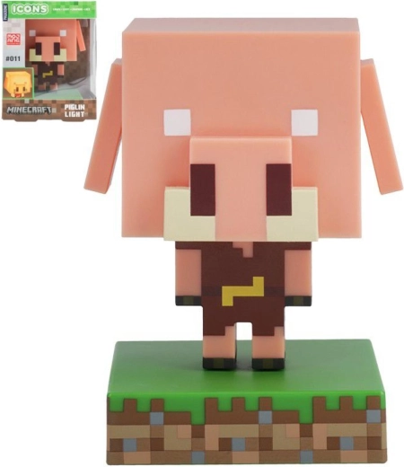 Minecraft Icon Light-lampe med gris