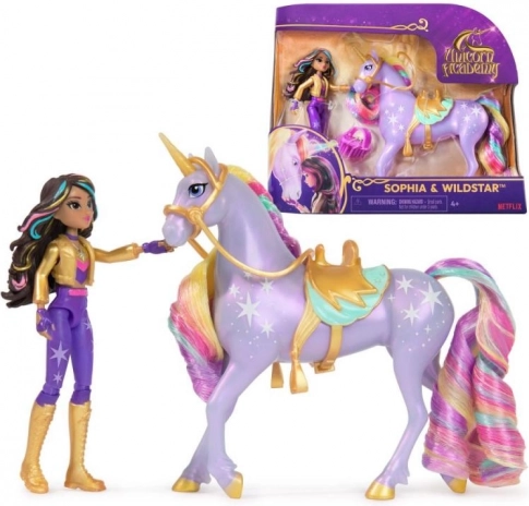 Figur Unicorn Academy Dukke Sophia og enhjørningen Wildstar