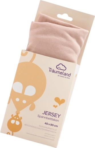 Träumeland jersey stræklagen 40 × 90 cm rose smoke