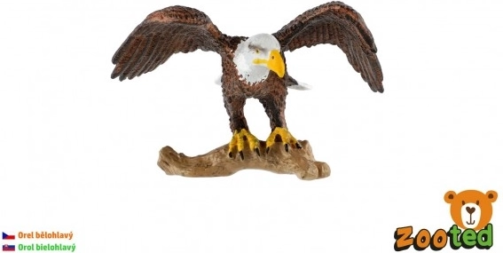 Plastfigur af hvidhovedet havørn 8 cm