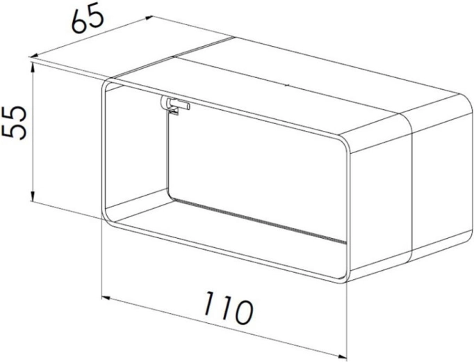 Kompakt udførelse til rør 110 × 55 mm