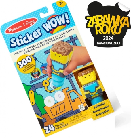 Sticker WOW! Klistermærke sæt med bulldozer stempel