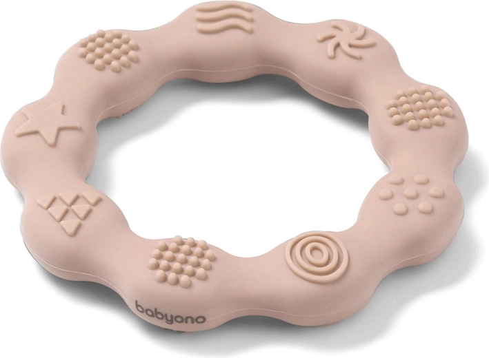 Babyono silikone-bidering ring beige