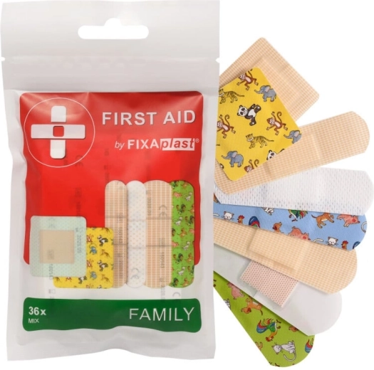 Fixaplast First Aid Family Mix plaster (36 stk.)
