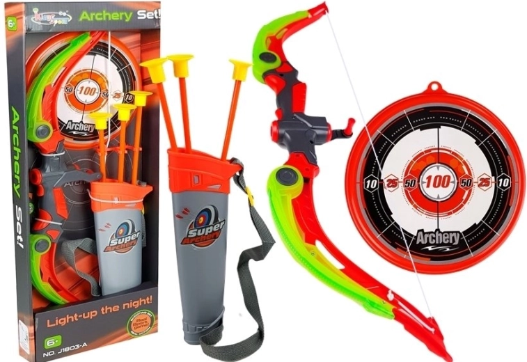 Bue med skjold + 3 pile med sugekop Grøn