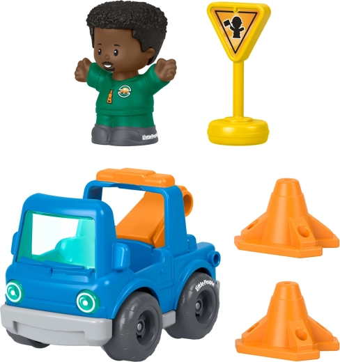 Fisher-Price Little People vejhjælpssæt med bil, figur og tilbehør