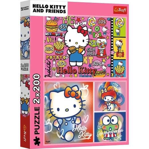 Puslespil 2x200 Hello Kitty og venner