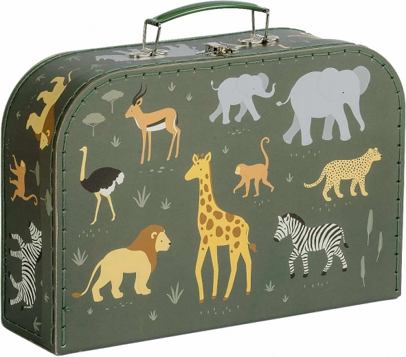 A Little Lovely Company sæt med to papkufferter til børn med skovdyremotiv – Dyr
