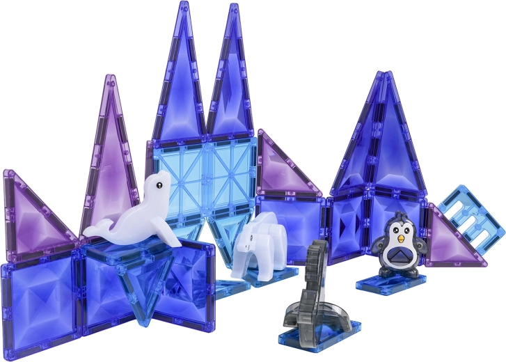 Kreativ bygning i iskolde farver