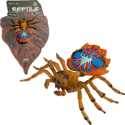 Levende natur: realistisk model af påfugleedderkop (peacock spider) 10 cm