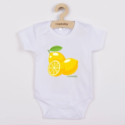 New Baby babybody med Lemon-print, kortærmet, størrelse 80 (9–12 måneder)
