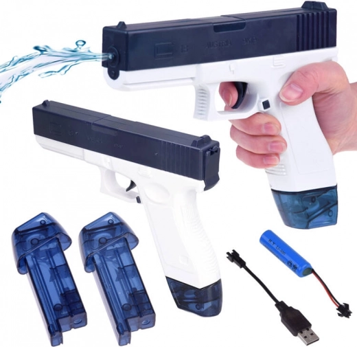Elektrisk vandpistol med opladning og magasiner