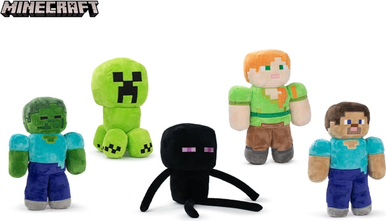 Minecraft plysbamse-figur 30 cm (5 varianter), fra fødslen