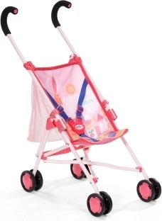 Paraplyklapvogn med net til BABY born-dukker – lyserød