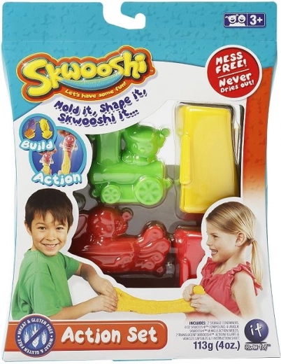 Skwooshi action-sæt til kreativ modellering for børn 3+