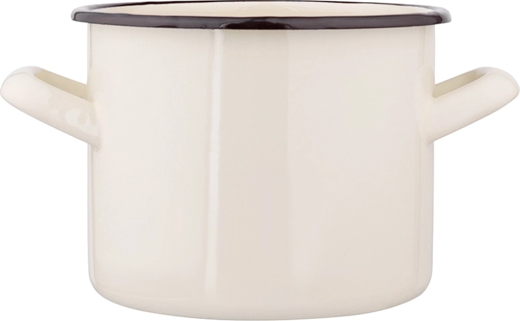 Emaljeret gryde Silesia 1,5 l creme 14 cm
