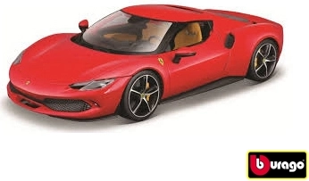Metalmodel af bil Bburago Ferrari 296 GTB 1:18 rød