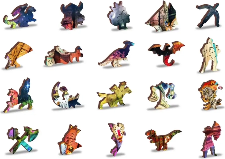 Unikke træbrikker med fantasifulde former