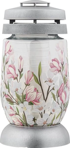 Gravlygte med magnoliemotiv 22 cm, brændetid 36 t