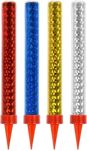 Farverig partyfontæne 12 cm, 4 stk.