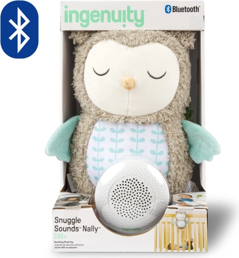 Ingenuity plysbamse ugle Nally med Bluetooth til babyer