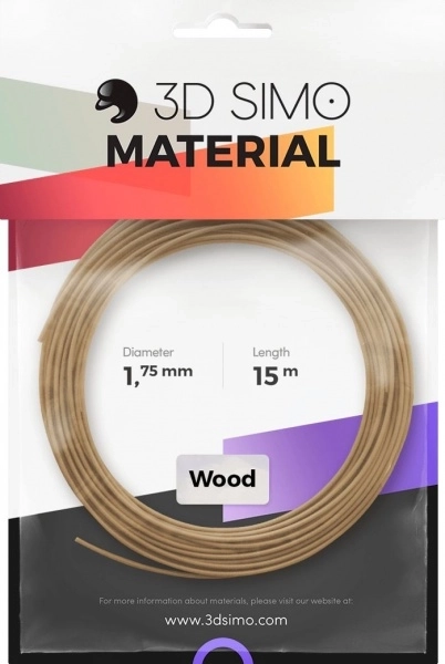 filament wood pro 3d-print og 3d-penne, brun 1,75 mm, 15 m
