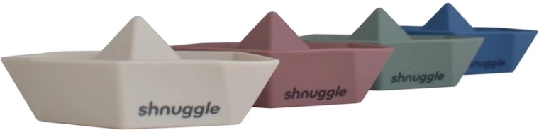 Shnuggle Stack and Sail stabelbare silikonebåde til badekar (sæt med 4 stk.)