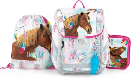 Skolesæt 3 dele OXYBAG Premium Light – Hest Romantic