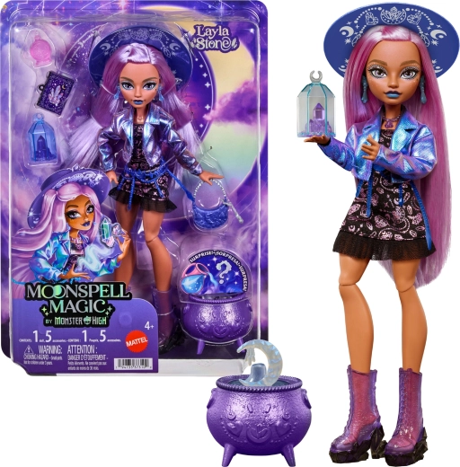 Monster High Moonspell High Layla Stone – moderigtig dukke 26 cm med tilbehør