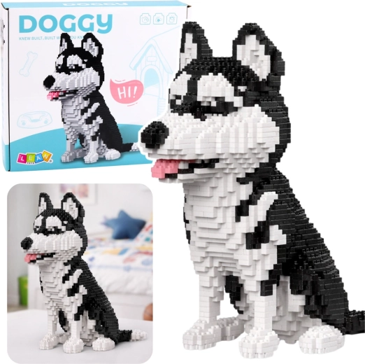 Byggesæt med mini-klodser husky 3D, 1900 dele