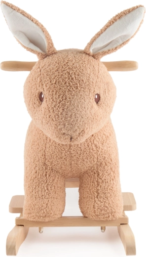 Blødt bouclébetræk for komfortabel og krammevenlig gyngning