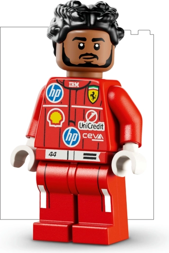 Minifigur af Lewis Hamilton