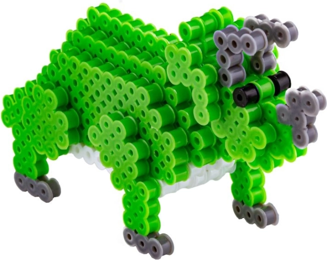 3D triceratops-dinosaur af perler