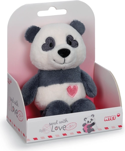 Nici plysbamse panda Love i gaveæske 12 cm