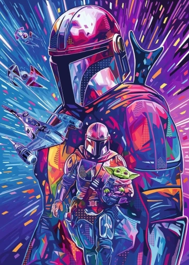 Ravensburger puslespil Star Wars Hyperspace: Mandalorian XXL 500 brikker