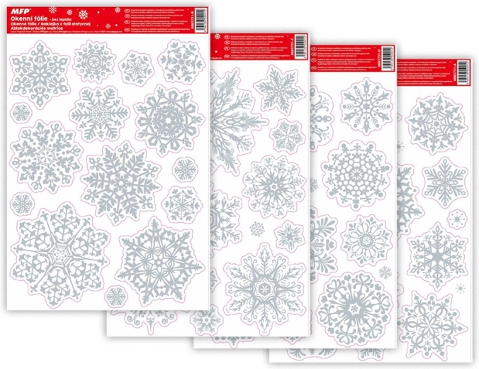 Julevinduesfolie med glitter 20x30 cm