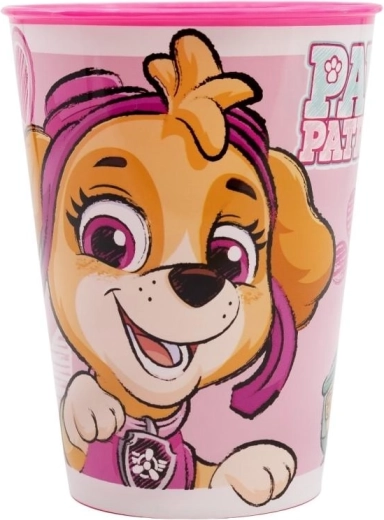 Lyserødt plastikkrus Paw Patrol 260 ml