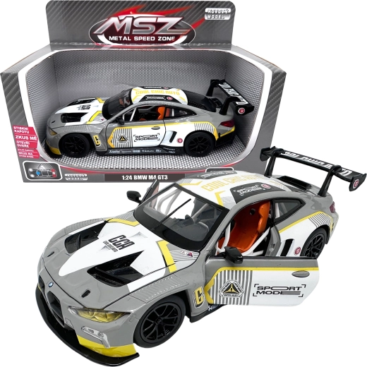 Metalmodel 1:24 BMW M4 GT3 – sølvgrå